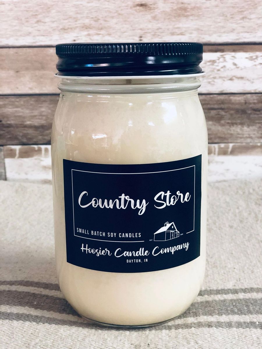 Country Store Scented Black Label Candle by Hoosier Candle Company 16oz